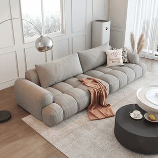 Cotton Fabric Sofa by Esteller (Pet Friendly & Comes with USB Charger)