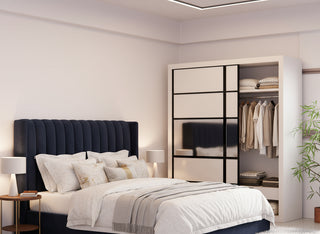 Oline Sliding Door Wardrobe (5ft,6ft & 8ft)