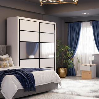 Oline Sliding Door Wardrobe (5ft,6ft & 8ft)