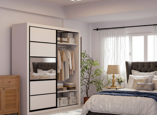 Oline Sliding Door Wardrobe (5ft,6ft & 8ft)