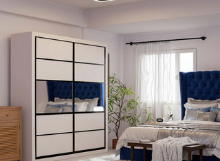 Oline Sliding Door Wardrobe (5ft,6ft & 8ft)