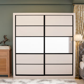 Oline Sliding Door Wardrobe (5ft,6ft & 8ft)