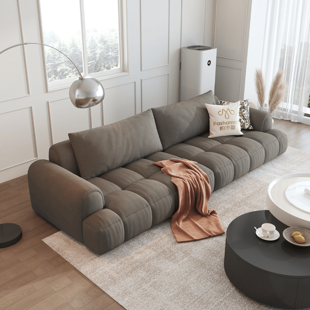 Cotton Fabric Sofa by Esteller (Pet Friendly & Comes with USB Charger)