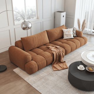 Cotton Fabric Sofa by Esteller (Pet Friendly & Comes with USB Charger)