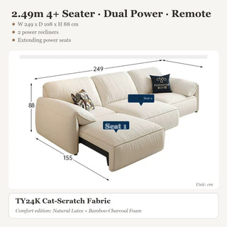 2.49m 4+ Seater · Dual Power · Remote