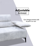 Korlin Fabric Adjustable Backrest & Armrest L-Shaped Sofa by Esteller (Pet Friendly & Easy Clean)