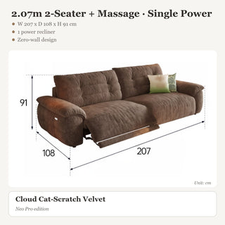 2.07m 2-Seater + Massage · Single Power