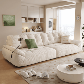 Mochi Chenille Fabric Sofa by Esteller (Water Repellent, USB Charger)