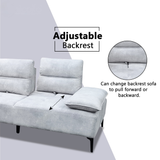 Korlin Fabric Adjustable Backrest & Armrest L-Shaped Sofa by Esteller (Pet Friendly & Easy Clean)