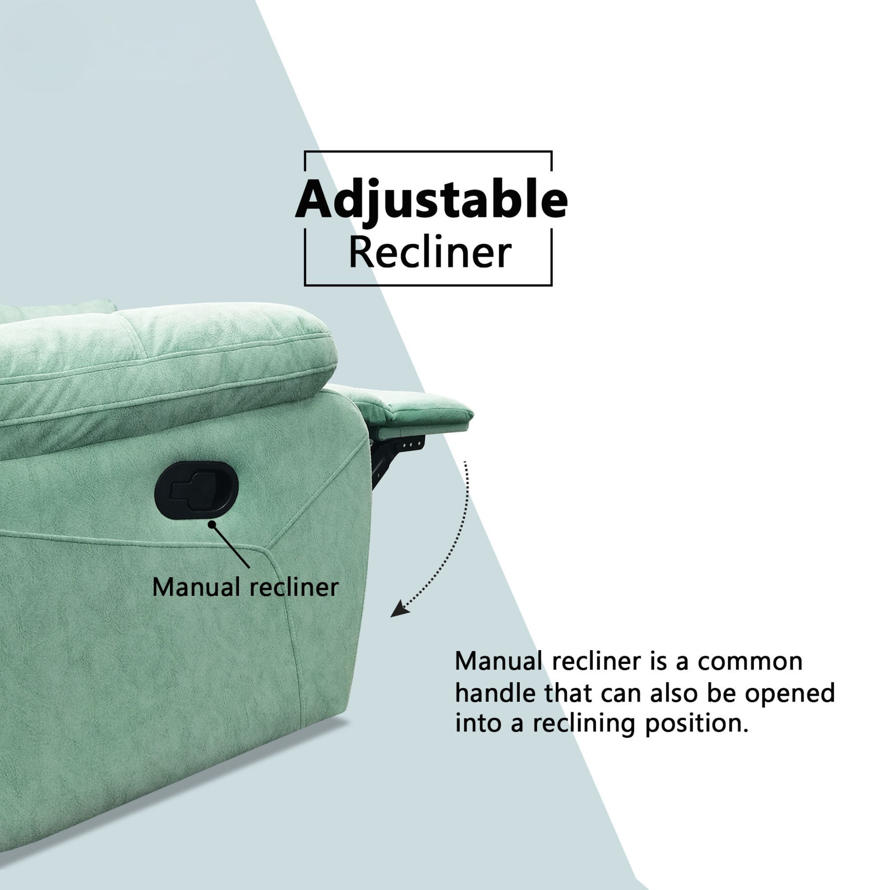 Myros Fabric Recliner Corner Sofa by Esteller (Pet Friendly & Easy Clean)