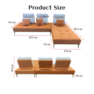 Cherry Fabric Adjustable Backrest Corner Sofa by Esteller (Pet Friendly & Easy Clean)