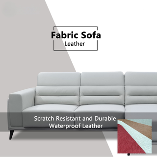 Lumo Genuine Leather Adjustable Headrest L-Shaped Sofa by Esteller