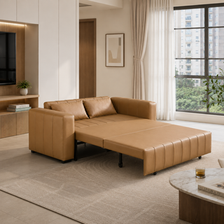 Arvessa Faux Leather Sofa Bed