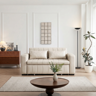Arvessa Faux Leather Sofa Bed