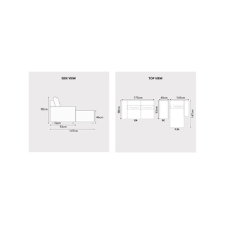 Yarven Fabric Adjustable Backrest L-Shaped Sofa (Sectional) by Esteller (Pet Friendly & Easy Clean)