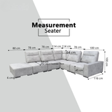 Lysten Fabric Adjustable Backrest Corner Sofa (Sectional) by Esteller (Pet Friendly & Easy Clean)