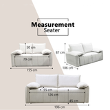 Maplea Fabric Adjustable Armrest Sofa by Esteller (Pet Friendly & Easy Clean)