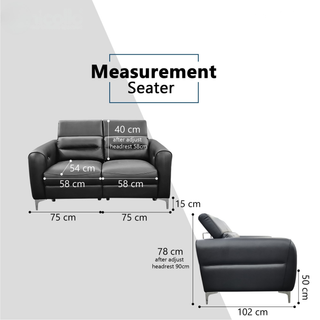 Brevin Genuine Leather Recliner Sofa by Esteller