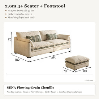 2.9m 4+ Seater + Footstool