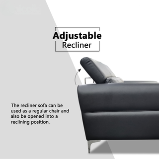 Brevin Genuine Leather Recliner Sofa by Esteller