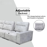 Lysten Fabric Adjustable Backrest Corner Sofa (Sectional) by Esteller (Pet Friendly & Easy Clean)