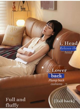 Tall back supports the head