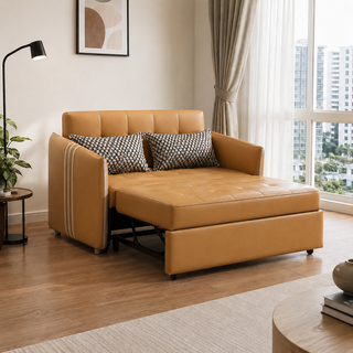 Lenovia Faux Leather Sofa Bed