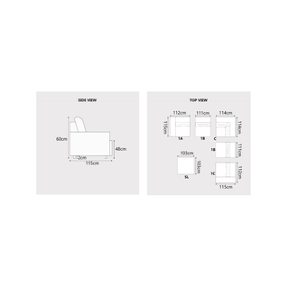 Korra Fabric Sectional Sofa by Esteller