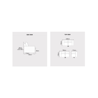 Lymor Fabric Adjustable Backrest & Headrest Sofa by Esteller