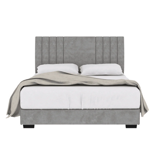 York Grey Bed Frame + Somnuz™ Durafirm 10" Spring Mattress