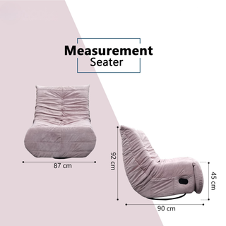 Cyral Fabric Recliner Sofa by Esteller (Pet Friendly & Easy Clean)