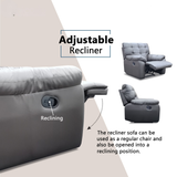 Elros Genuine Leather Recliner Sofa by Esteller