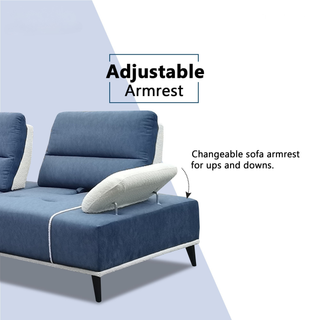 Norric Fabric Adjustable Backrest & Armrest Sofa by Esteller (Pet Friendly & Easy Clean)