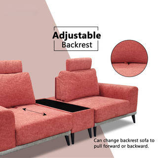 Sylvenor Fabric Sectional Sofa by Esteller (Pet Friendly & Easy Clean)