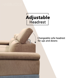 Rystan Fabric Adjustable Headrest Sofa by Esteller (Pet Friendly & Easy Clean)