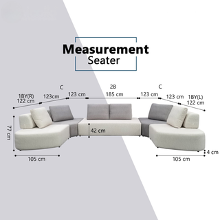 Ryven Fabric Sectional Sofa by Esteller (Pet Friendly & Easy Clean)