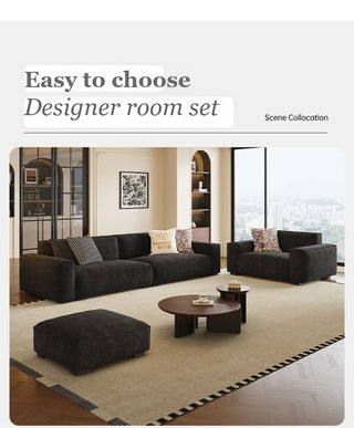 Sofa, armchair and footstool