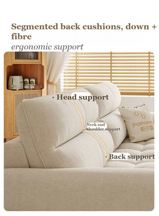 Segmented back cushions