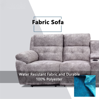 Soral Fabric Recliner Sofa by Esteller (Pet Friendly & Easy Clean)