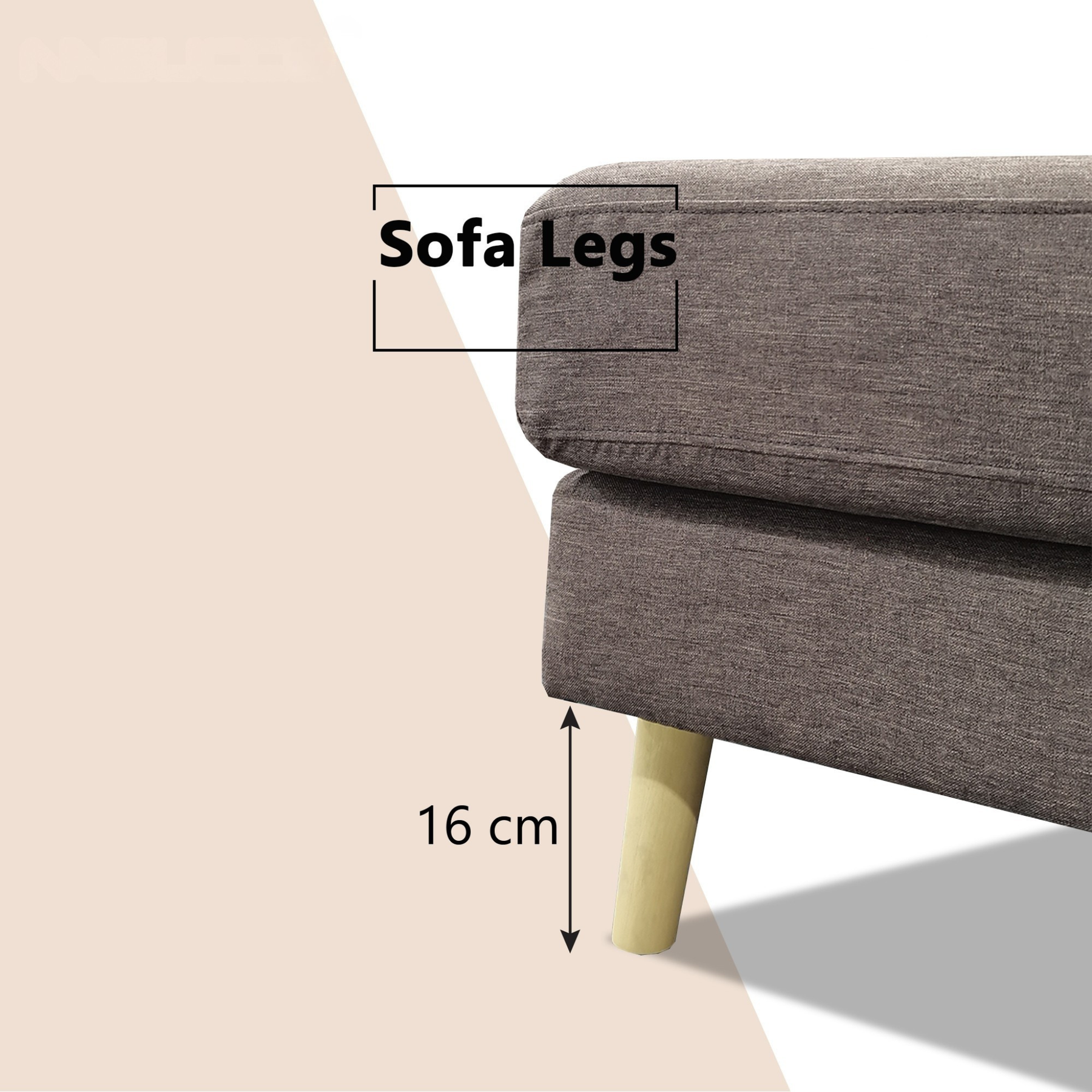 Orlinor Fabric L-Shaped Sofa by Esteller (Pet Friendly & Easy Clean)