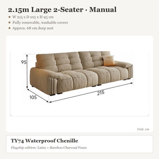 2.15m Large 2-Seater · Manual