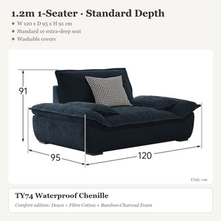1.2m 1-Seater · Standard Depth