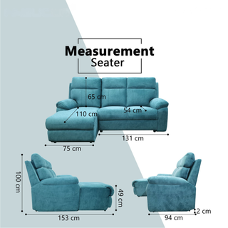 Elvaris Fabric L-Shaped Sofa by Esteller (Pet Friendly & Easy Clean)