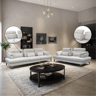 Lymor Fabric Adjustable Backrest & Headrest Sofa by Esteller