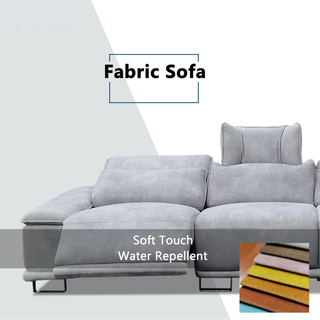 Invar Fabric Adjustable Headrest Recliner Sofa by Esteller (Pet Friendly & Easy Clean)