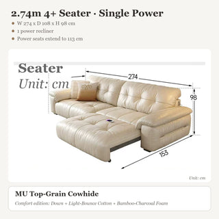 2.74m 4+ Seater · Single Power