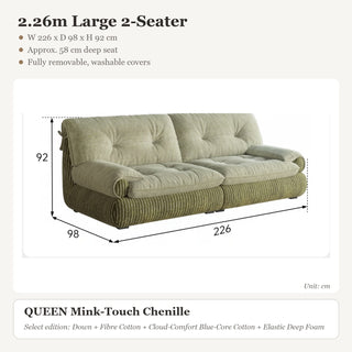 2.26m Large 2-Seater