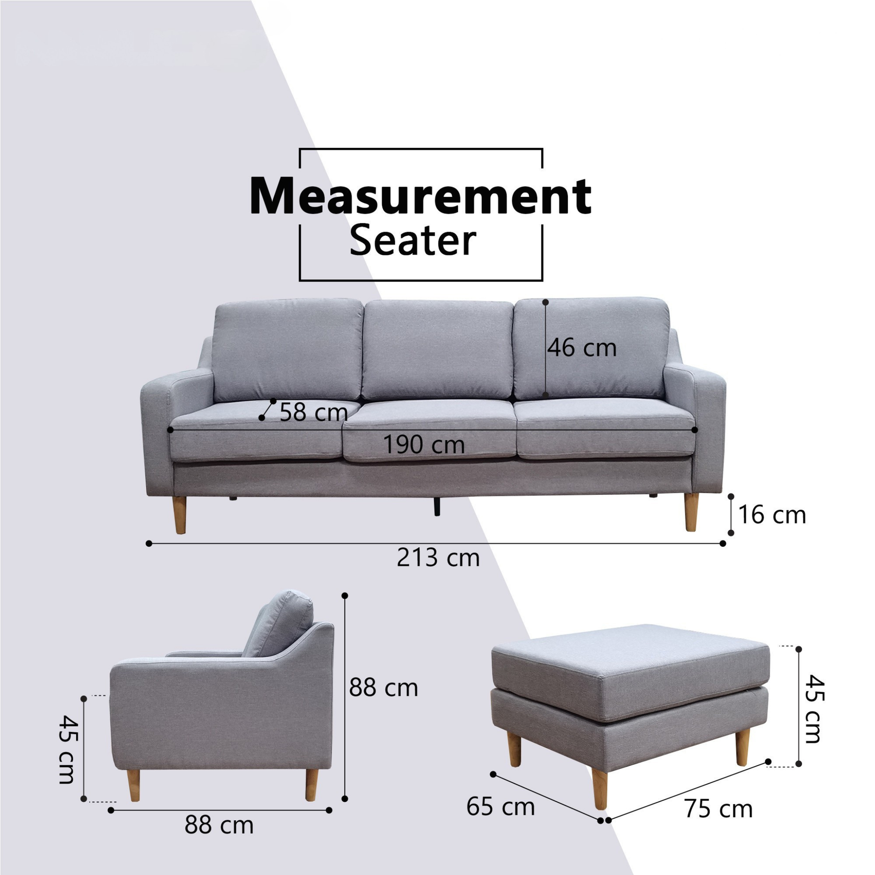 Orlinor Fabric Sofa by Esteller (Pet Friendly & Easy Clean)