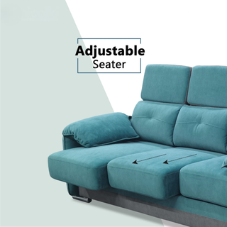 Oryno Fabric Adjustable Headrest Slider Sofa by Esteller (Pet Friendly & Easy Clean)