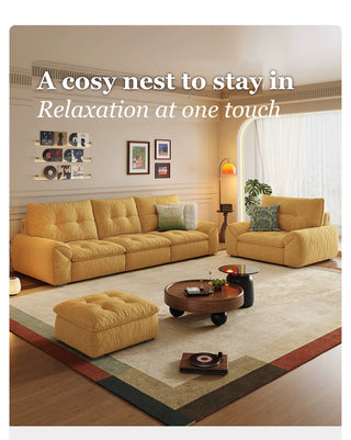 Sofa, armchair and footstool